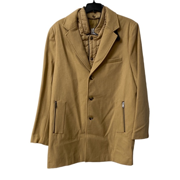 Sam Edelman Single Breasted Wool Blend Coat with Quilted Bib - Picture 3 of 12